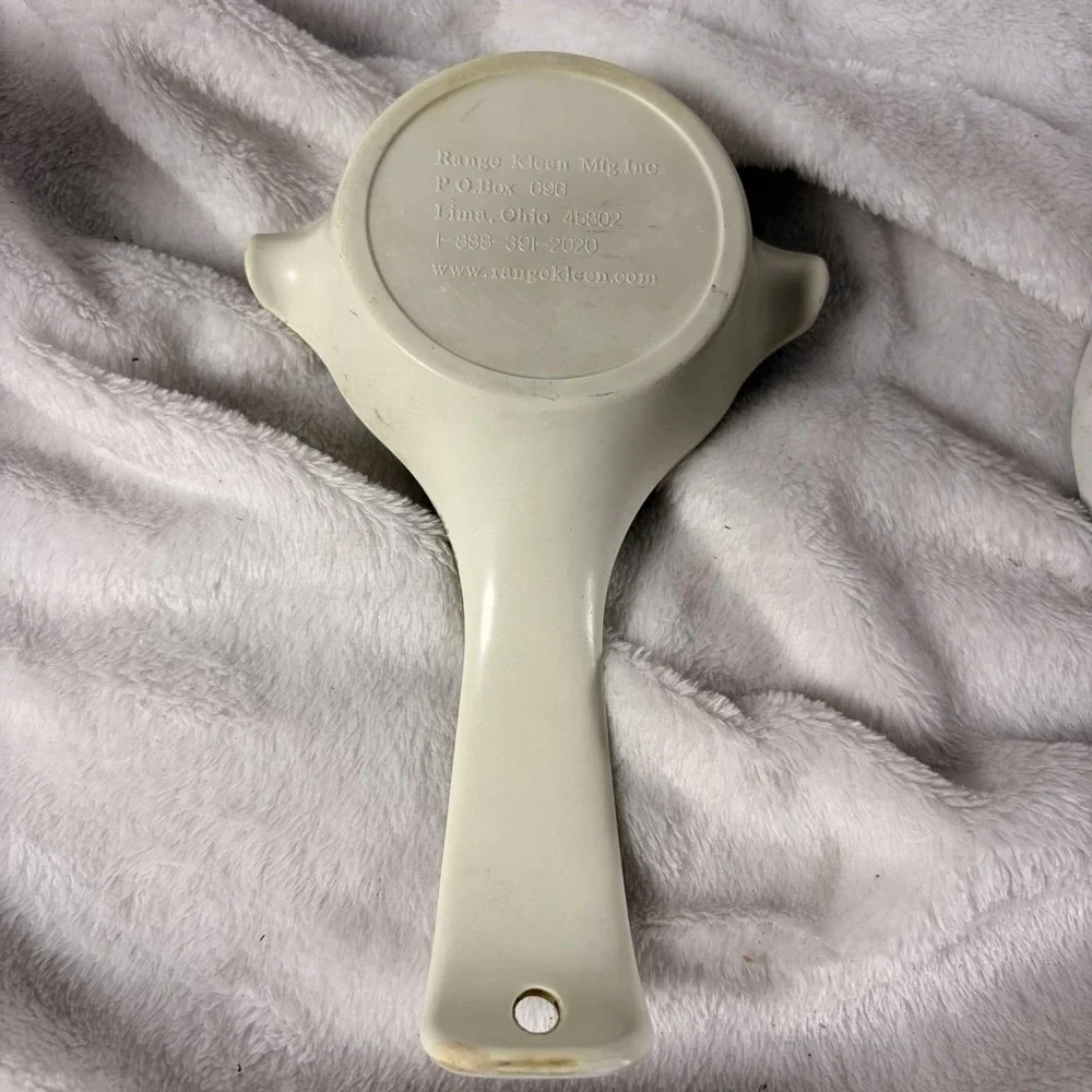 Vintage Melamine Spoon Rest 1/4 Cup Measuring Basin Ladle Holder Country Rose